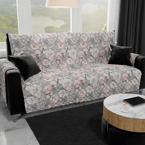 PETTI Artigiani Italiani - Copripoltrona Antimacchia, Copripoltrona con Braccioli, Salvadivano, Copridivano Reversibile, Copridivano Trapuntato, Fiori Cipria, 100% Made in Italy (1/3)