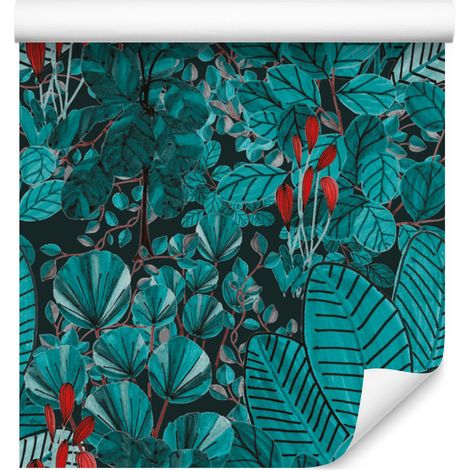 Carta da parati con foglie di Monstera per soggiorno e camera da letto, 50x1000 cm (1/5)