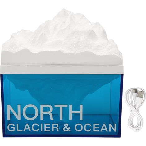 Lampe de nuit aromatique Bluetooth avec diffuseur de pierre LED blanc glacier décoration de chambre ambiance cadeau idéal