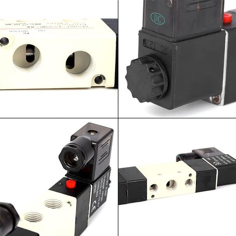Électrovanne Pneumatique 3 Positions 5 Voies DC 12V (1/5)