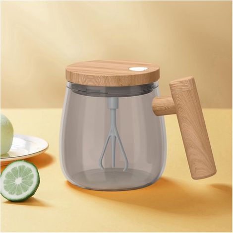 Taza autoagitadora, agitador eléctrico, cafetera de vidrio borosilicato, la oficina y los viajes, Apta para café, leche y proteína en polvo (1/5)