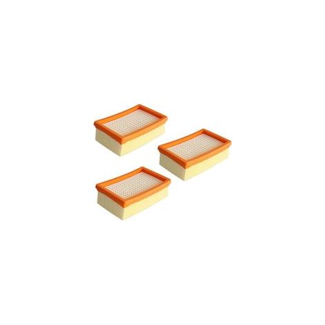 Lot de 3 filtres de rechange de qualité supérieure pour aspirateurs eau et poussière Kärcher WD4, WD5, WD6, MV4, MV5 et MV6 référence : 2.863-005.0. Filtre plissé plat. (1/5)
