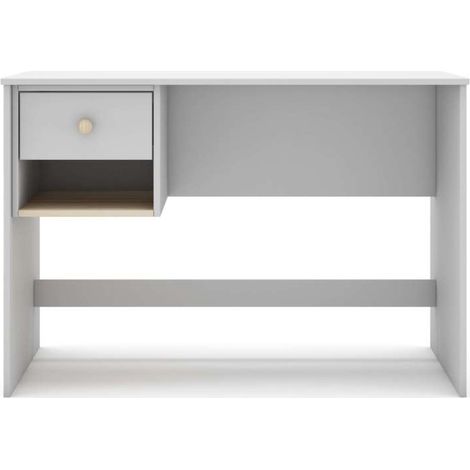Mesa de estudio modelo Dylan acabado blanco/cera blanca, 110cm(ancho) 75cm(altura) 55cm(fondo) (1/4)