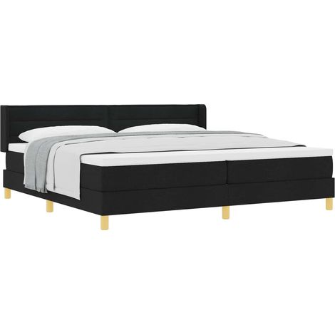 Maison Exclusive - Letto a molle con materasso Nero 200 x 200 cm Tessuto (1/5)