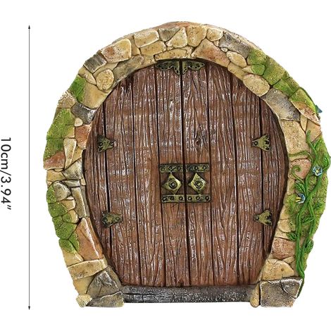Porte féerique pour arbres, miniature de jardin féerique, accessoires de décoration extérieure, sculpture décorative pour chambre d'enfant, arbres muraux (1/5)