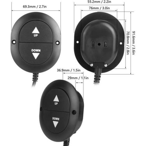 2 bouton 5 broches canapé électrique commutateur commande contrôleur main pour fauteuil inclinable appareil ménager (1/4)