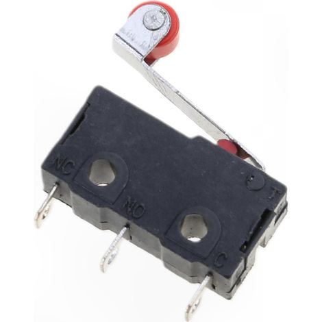 Interrupteur de fin de course à levier à rouleau normalement ouvert KW12-3, micro contact précis pour portes et machines, bras articulé, usage industriel, robuste et fiable. (1/4)