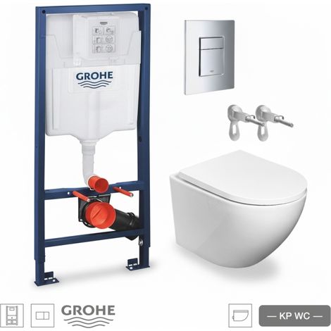 Bastidor ROCA active pack cisterna empotrada y pulsador cromo brillo con inodoro suspendido ROCA the gap rimless (1/5)