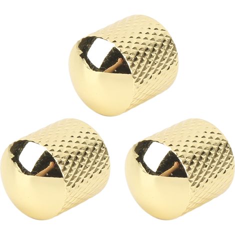 3 Boutons de Guitare Électrique Dorés - Potentiomètres Universels - Design Luxueux et Résistant (1/5)