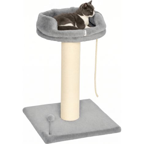 Árbol para gatos con juguetes incluidos, 55 x 55 x 83 cm, gris (1/5)