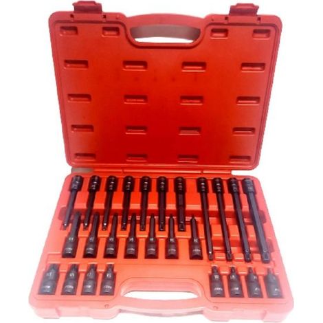 Set 26 chiavi A bussola inserti millerighe XZN 1/2" da M5 a M16 FS-43614 (1/5)