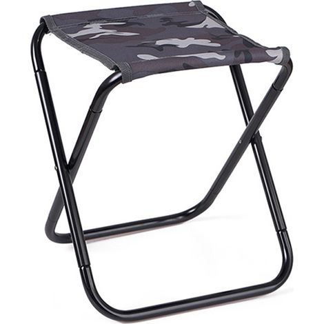 Tabouret de camping extérieur grand taille pliable pour voyage, pêche, randonnée, BBQ (1/5)