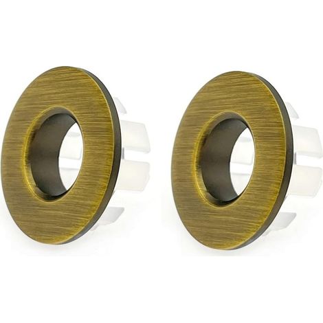 - Anello di troppopieno - Ottone - Per lavelli da bagno e da cucina - Resistente alla corrosione - Finitura oro - 30x24mm (1/5)