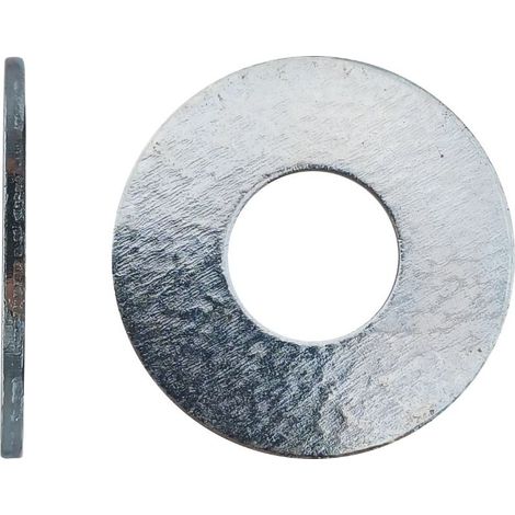 50 Rondelles Plates pour Boulons de Charpente M14 x 40 x 4 mm - Zingué blanc - D-Work (1/3)