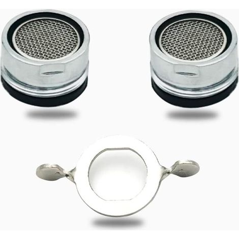 2 Pièces Mousseur Robinet, Aerateur Robinet Accessoires, Filtre De Robinet Avec Clé Mousseur Chromée, Pour Lavabo Salle De Bain Cuisine (1/5)