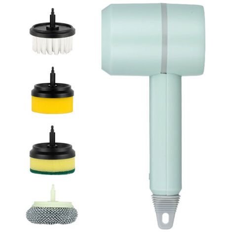 Machine de nettoyage électrique sans fil rechargeable par USB, brosse automatique pour la vaisselle de cuisine, outil de nettoyage professionnel pour carrelage et baignoire. (1/5)