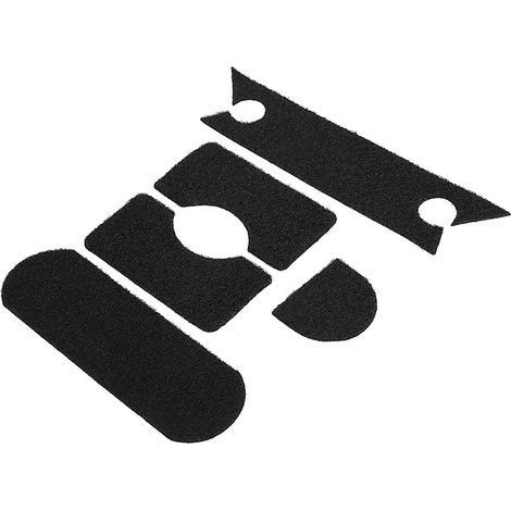 Packung mit 5 strapazierfähigen, selbstklebenden Helmpatches, Klettverschluss, Militärzubehör (schwarz) (1/5)
