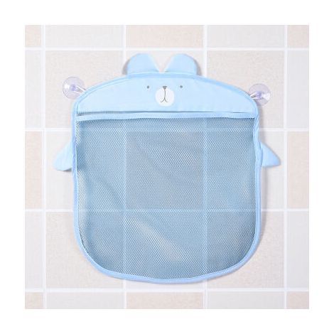 royaluxe - Disque de succion d'organisateur de Jouet de Bain de bébé, Sac de Rangement Respirant de Produits de Bain de Filet de Maille(Bleu), (1/5)