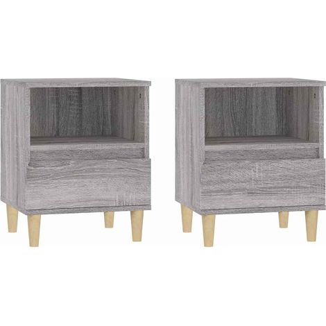 vidaXL Mesitas de noche 2 unidades gris Sonoma 40x35x50 cm (1/2)