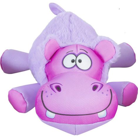 Jouet couineur pour chien de taille moyenne en forme d'hippopotame et de M (1/4)