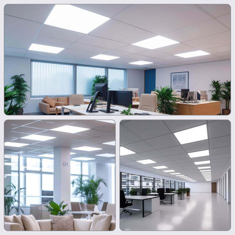 Dalle LED 40W lot de 12 pcs EUROPALAMP - Blanc Neutre 600x600 - Haute Luminosité - 4000K