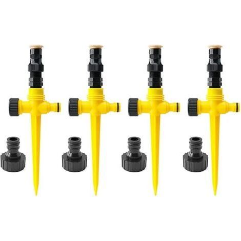 360° Rotating Automatic Watering System, Adjustable Multifunction Garden Sprinkler with Tandem Connector for Outdoor Lawn, Yard and Lawn (4pcs) (1/5)