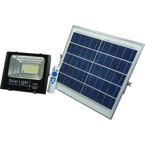 Faretto TALOX + pannello solare LED con telecomando 60W