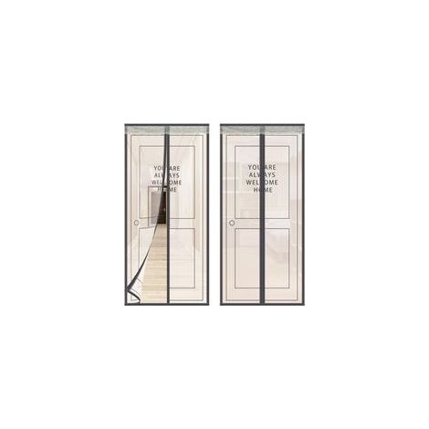 1Pcs Rideau moustique,Automatique Rideau Porte,Rideau Anti Mouche Insectes Aimantée Bande Adhésive Fermeture Magnetique Ideal, Maille ultra fine, Moustiquaire magnetique (100 220) (1/5)