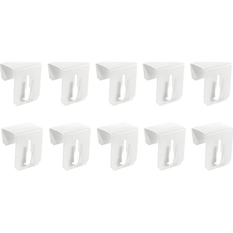 Lot de 10 crochets pour fenêtre à clipser Blanc 20-23 mm (1/5)