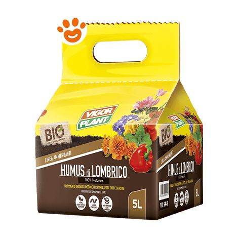 Vigorplant Humus di Lombrico Bio Balletta - Sacco 5 Lt -