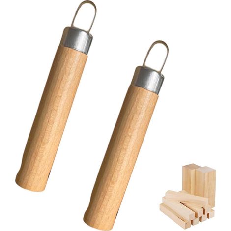 Schnitzmesser Set mit Holzgriff, 2 Stück, runde Klinge
