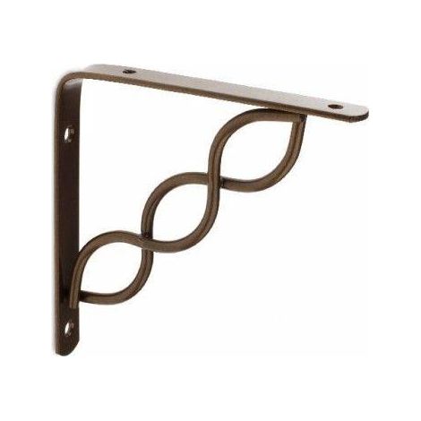FPLUS escuadra node 14.5 cms bronce antiguo , La escuadra decorativa NODE es perfecta para fijar estanterias en superficies de madera y paredes. Este elemento de fijación para esta