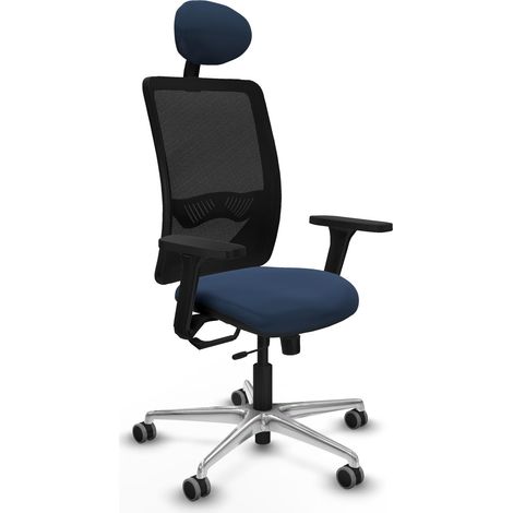 Chaise piqueras y crespo Zulema noir similicuir réglable (1/2)