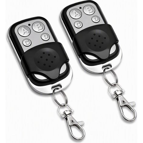 2PCS Telecommande Portail, 433 MHz Code Fixe Bip, Garage Universelle (1/5)