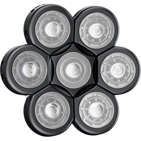 Tête Rasoir 7 têtes faciles à Installer Rasoir électrique Flottant Barbe Tondeuse à Cheveux Pratique Universel Double Anneau Lame Rasage Remplacement Durable Rapide (1/5)