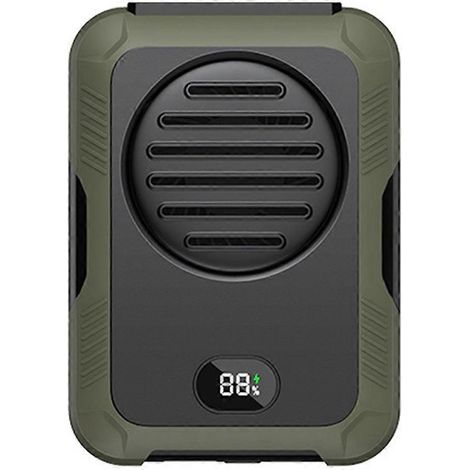 2000mAh wiederaufladbarer Nacken-/Hüftventilator mit USB-Anschluss für Outdoor-Camping B-- (1/5)