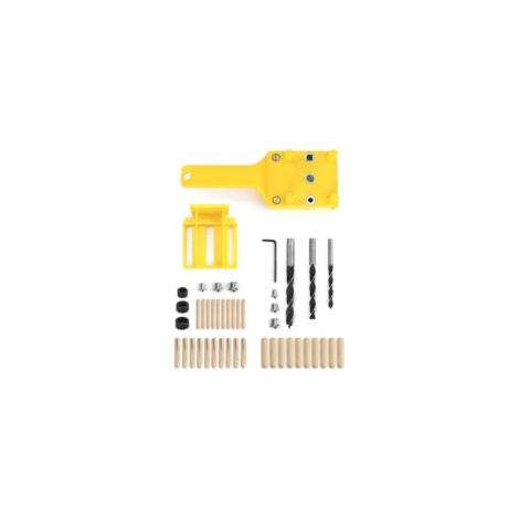 Set di 44 dime per foratura di tasselli, guida di foratura con arresto parallelo, kit di dime per tasselli, 6 mm / 8 mm / 10 mm - Crezuo