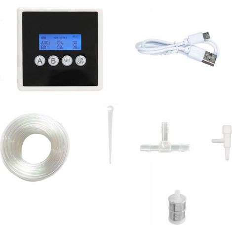 Système D'Irrigation Goutte À Goutte - Écran LED - Alimentation USB Ou Piles AA - Pour 30 Plantes En Pot - Longueur Tuyau 20 M