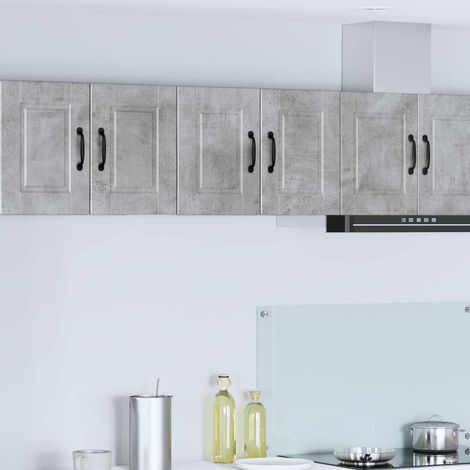 vidaXL Meuble mural PORTO 2 pcs Gris béton 60 x 31 x 40 cm (1/5)