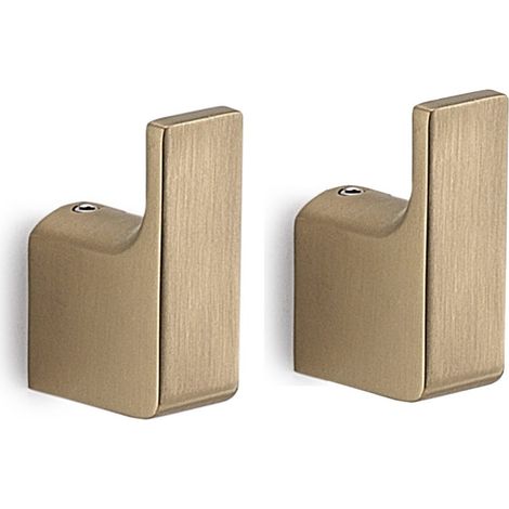 Appendiabiti Bagno 2 Pezzi Oro Matt Fissaggio A Vite Palazzo