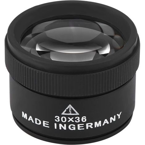 Lntyq 30X Loupe de Bijoux, Grossissantes Pièces Monnaie Professionnelle Lentille Optique Alliage Plaqué Portable Mini Microscope Poche Lecture Bureau Timbres Textile Aesthetic Antiquités Examiner