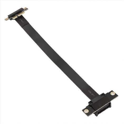 Câble PCIe double coudé à 90° PCIe 3.0 X1 vers X1, 20 cm (1/5)