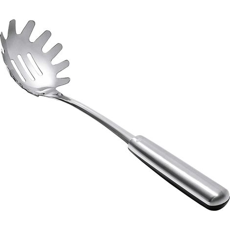1 Cuillère à spaghettis,Acier inoxydable,Tête creuse avec broches,Trou d'égouttement,Cuisine et table (1/5)