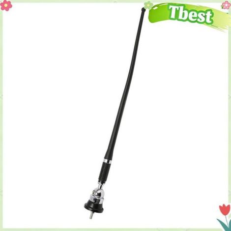 Tbest Antenne de voiture Antenne D'autoradio, Antenne AM FM avec Amplificateur intégré, Matériau en Caoutchouc son detachee (1/4)