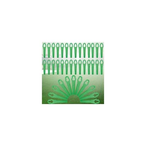 50 lame di ricambio per decespugliatore, lame in plastica per tosaerba, lame di taglio in plastica di ricambio, verdi, GU.B/good - Crezuo