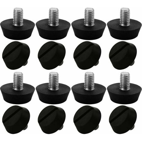 16pcs Pieds de Meubles Réglables Nivellement Patin Base Jambe Pied de Table Chaise Ajustables Protection Sol M6 x 10 x 20mm-- (1/5)