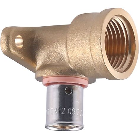 Noyon & Thiebault – Coude applique à sertir pour tube PER Ø12 – Filetage mâle 15x21 (1/2) – Pression max 6 bar – Température 5°C à 90°C - F15x21 (1/5)