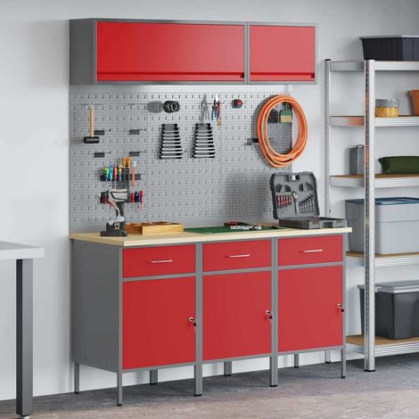 Teenpull – Arbeitsschrankset mit Schubladen mit Speicher 8 pcs Rot (1/5)