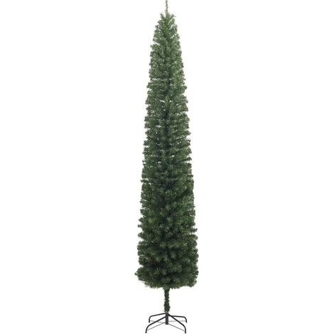 Sapin de Noël  Arbre de Noël mince avec support 300 cm PVC (1/5)