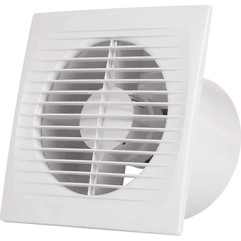 Ventilateur extracteur silencieux avec clapet anti-retour (220 V, 18 W, 15 x 15 cm)